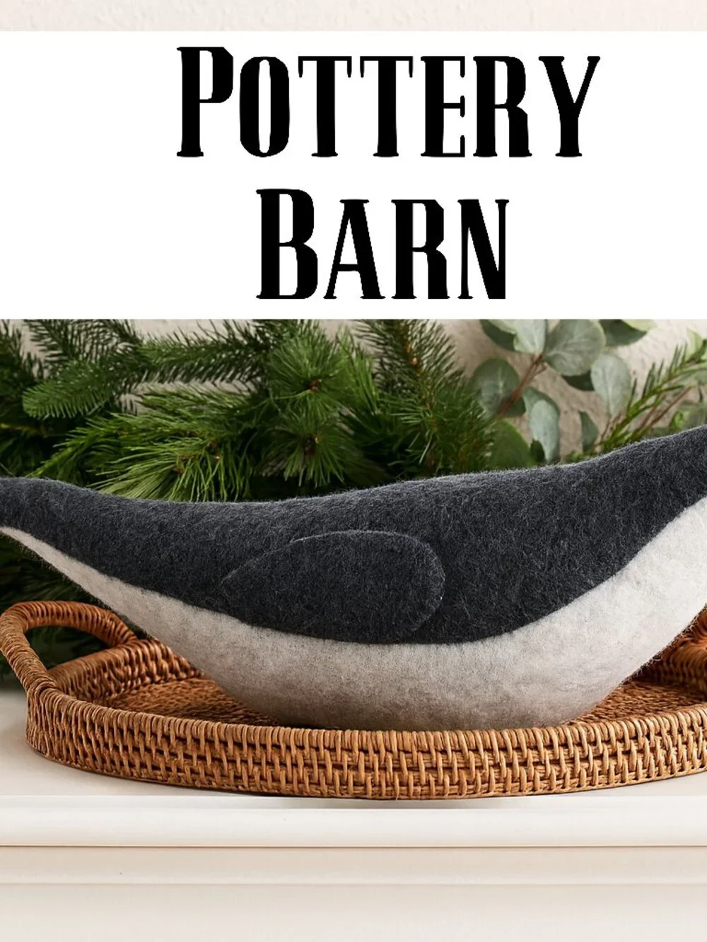 Pottery Barn Wally the Whale Pillow 22